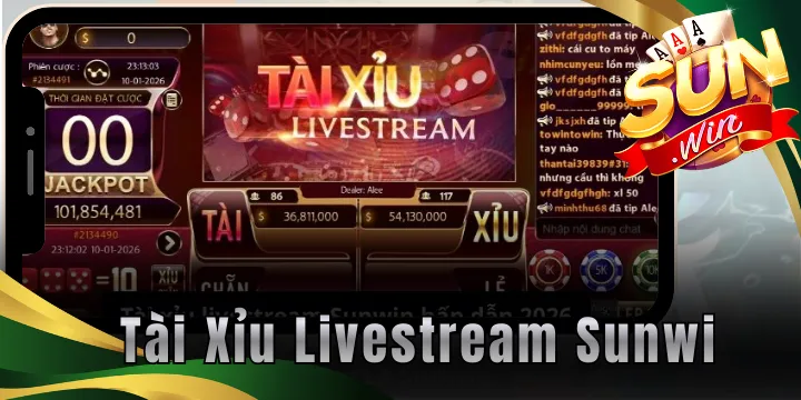 Tài xỉu livestream Sunwin - Kiếm ngay tiền tỉ với dealer xinh đẹp
